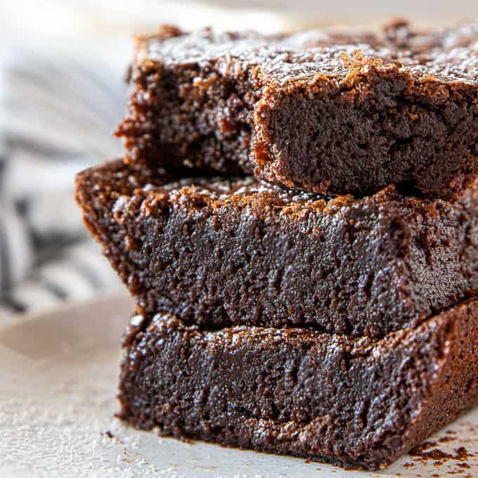 Double dark chocolate brownie